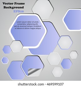 Background polygons cut paper- design template. Vector illustration for your business presentation