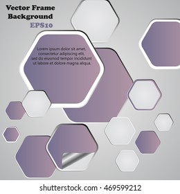 Background polygons cut paper- design template. Vector illustration for your business presentation