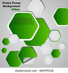 Background polygons cut paper- design template. Vector illustration for your business presentation