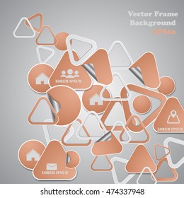 Background polygons cut paper- design template. Vector illustration for your business presentation