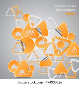 Background polygons cut paper- design template. Vector illustration for your business presentation