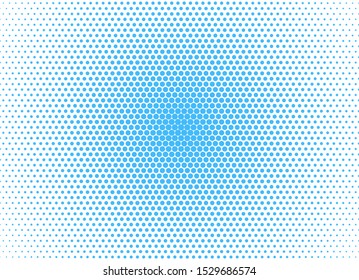 Background pop art blue and white. Blue circles on a white background.