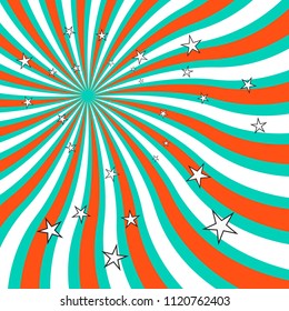Background pop art with stars. Vector illustration