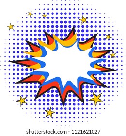 Background pop art with stars. Vector illustration