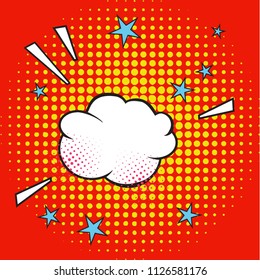 Background pop art with stars. Vector illustration

