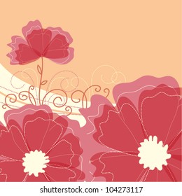 background with poppies