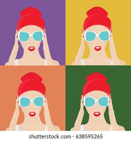 background Portraits of a party goer