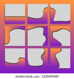 Background post for social network in gradient colors. Post for the social network, in any direction.