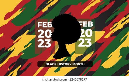 Background Poster Black History Month 2023 Banner