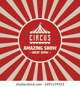 background poster festival circus with curcues tent