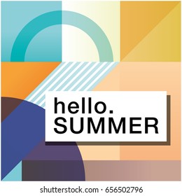 Background Poster Geometric_Hello Summer