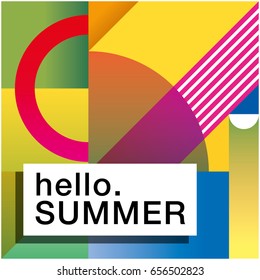 Background Poster Geometric_Hello Summer