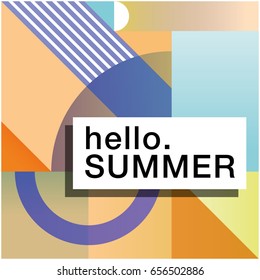 Background Poster Geometric_Hello Summer