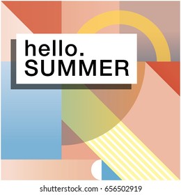 Background Poster Geometric_Hello Summer