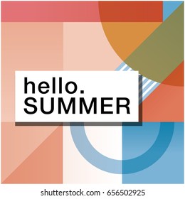 Background Poster Geometric_Hello Summer
