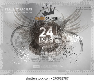 background for poster in grunge style. Grunge print for t-shirt. Abstract background. Texture background. Abstract shape