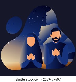 Background praying gesture vector design illustration