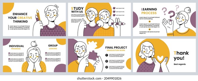 Background for presentation or slide project. Idea for creative learning and development.Use to advertise educational courses, online or offline creative schools, service flyers, booklets, brochures. 