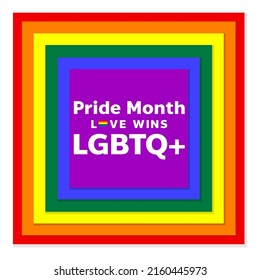 Background Pride month with rainbow frame Background  , Vector illustration EPS 10 