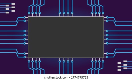 background from a printed circuit board with a processor