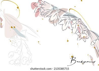 Impresora de fondo; flor fresca sobre fondo blanco para empaque, banner, afiche, web.