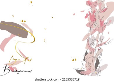 Background printer; fresh flower on white background for packaging, banner, poster, web.