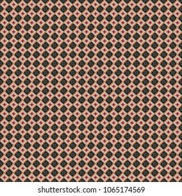 Background for printing brochure, poster, textile design, fabric, card. Vector seamless creative pattern with hand draw geometric composition in modern abstract style in black, red and white colors.