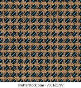 Background for printing brochure, poster, textile design, fabric, card. Vector seamless creative pattern with hand draw geometric composition in modern abstract style in green, beige and brown colors.