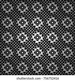 Background for printing brochure, poster, textile design, fabric, card. Vector seamless creative pattern with hand draw geometric composition in modern abstract style in black, white and gray colors.