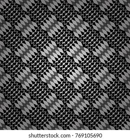Background for printing brochure, poster, textile design, fabric, card. Vector seamless creative pattern with hand draw geometric composition in modern abstract style in gray, black and white colors.