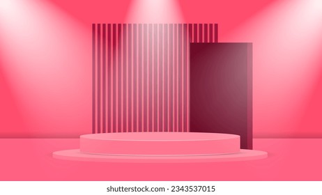 Background and product placement display with podium 