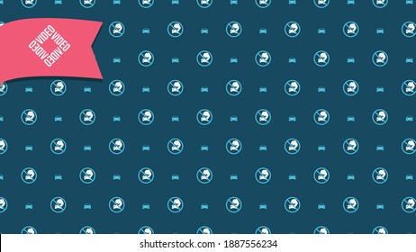 Background with prohibiting air pollution machine icons. Virtual background for video conferencing. Template for courses or webinars.
