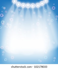 Background with projector light,vector illustration
