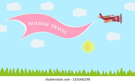 background of promoting holiday travel, Bright sky day.