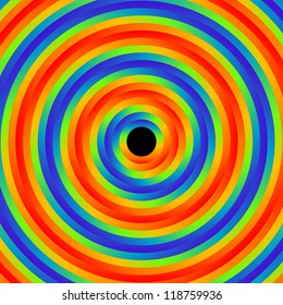 background of psychedelic color circles illustration