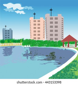 background public park