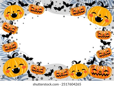 Background Pumpkin freehand Leaf background. Pumpkin style with space for text - design for  background social media, postcards, poster, business card, flyer, brochure other.