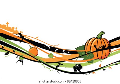 background with pumpkin on halloween theme