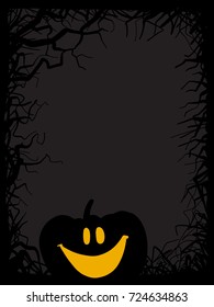 Background, pumpkin, vector illustration. halloween