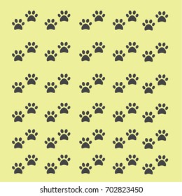 background. puppy or cat footprints pattern.