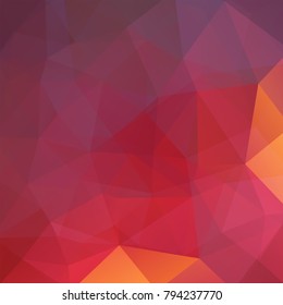 Background of purple, brown, red, orange geometric shapes. Colorful mosaic pattern. Vector EPS 10. Vector illustration