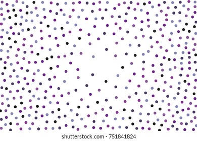 Background with Purple glitter, confetti. Randomly, chaotic polka dots, circles, round small-scale Festive design. Bright festival pattern for party invites, wedding, cards, phone Wallpapers Vector