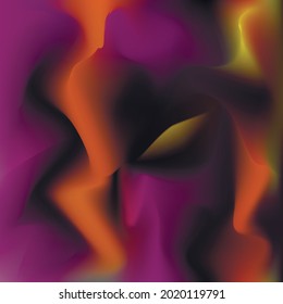 Background purple orange black 3d transitions texture, holiday halloween smooth color transitions contour of the sorcerer's face. vector illustration design for a banner, notebook, template, showcase.