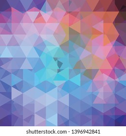 Background of purple, orange, blue geometric shapes. Abstract triangle geometrical background. Mosaic pattern. Vector EPS 10. Vector illustration