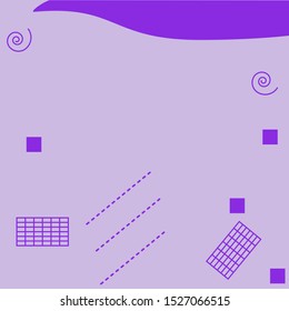 Background, purple pattern with different shapes.  
