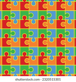 background with puzzle motif vector illustration design