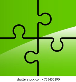 Background puzzle pattern. Simple five piece puzzle wallpaper template. banner presentation picture.