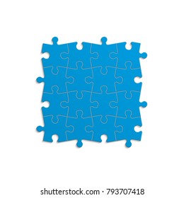 Background puzzle pattern. Simple many piece puzzle wallpaper template. banner presentation picture.