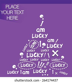 the background with pyramid of words "lucky"
