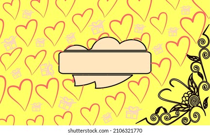cita de fondo amor y patrón de regalo. día de San Valentín